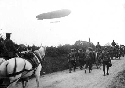 Image showing airship "Gamma" on Army Manoeuvre, September 1912