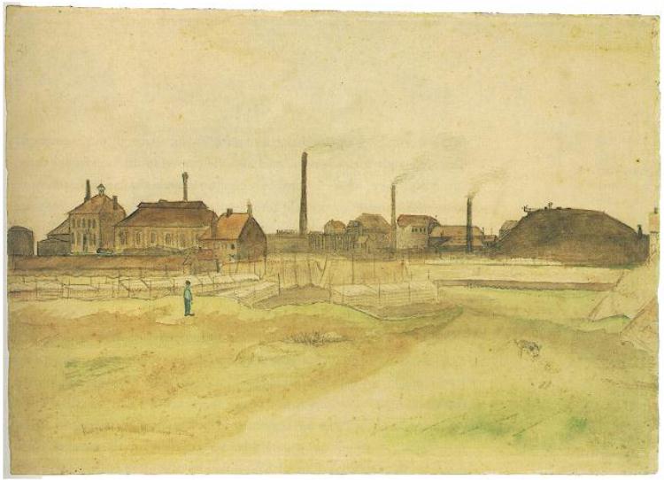 Image of a painting called Coalmine in the Borinage by Vincent Van Gogh